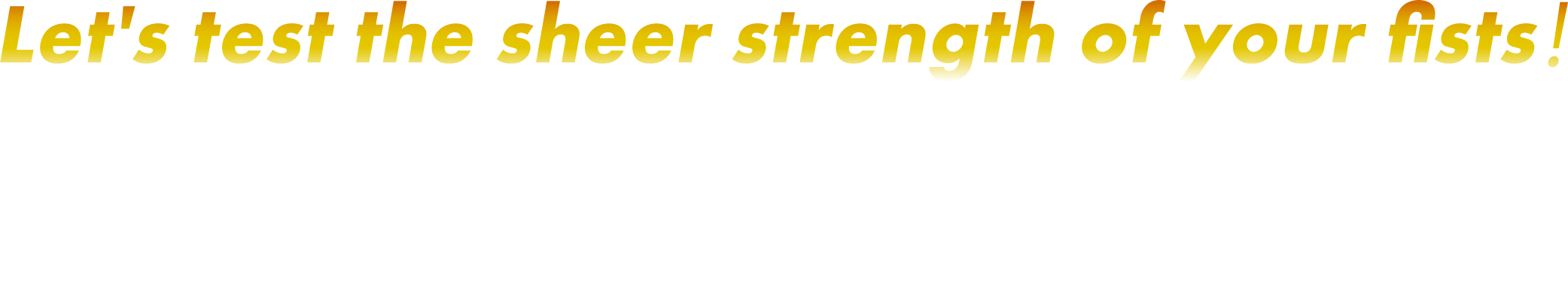 Let's tests the sheer strength of your fists! Raoh Mode